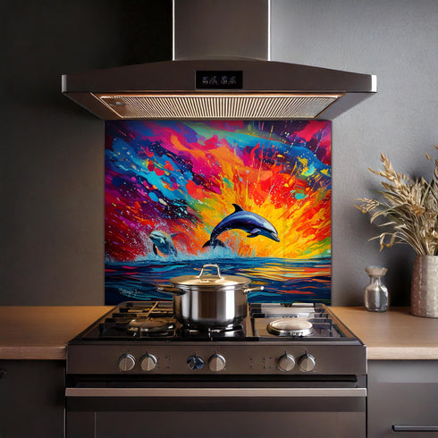 Dolphin Heaven Art Splashback